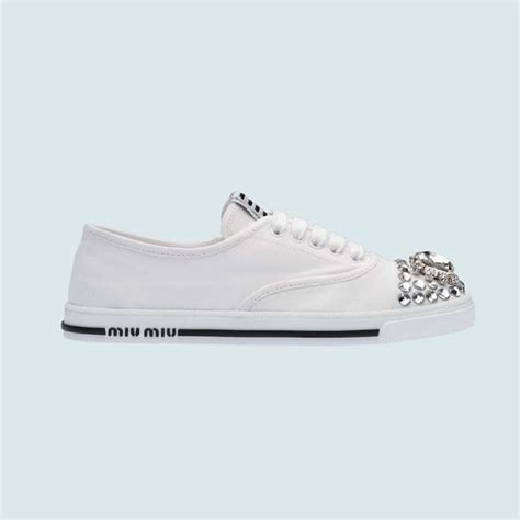 miu miu gabardine sneakers|miumiu shoes for women.